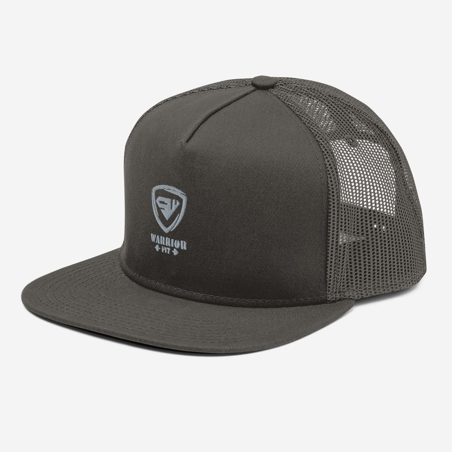 Mesh Back Snapback- Silver Warrior