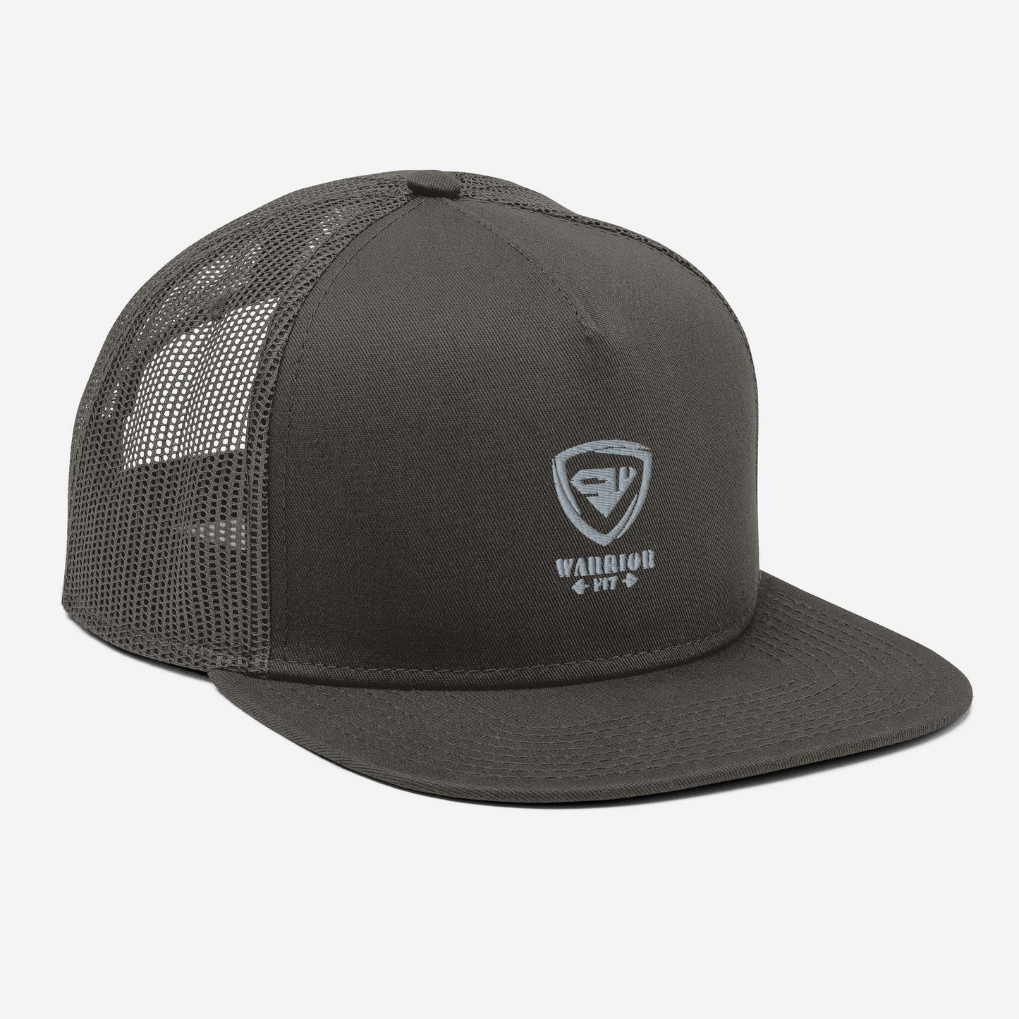 Mesh Back Snapback- Silver Warrior