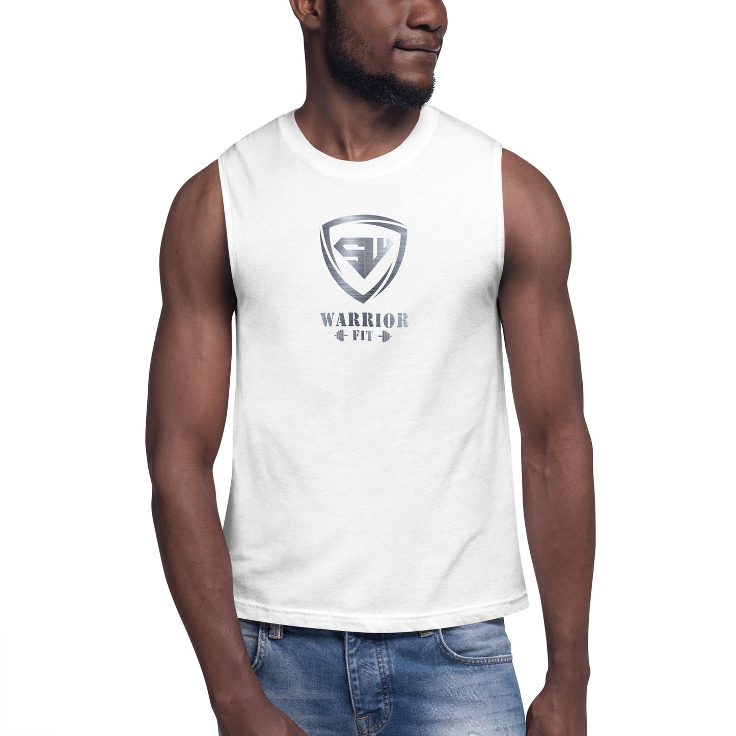 Muscle Shirt- Silver- Challenge Accepted