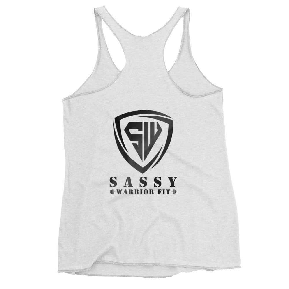 Women's Racerback Tank- Burn the crazy