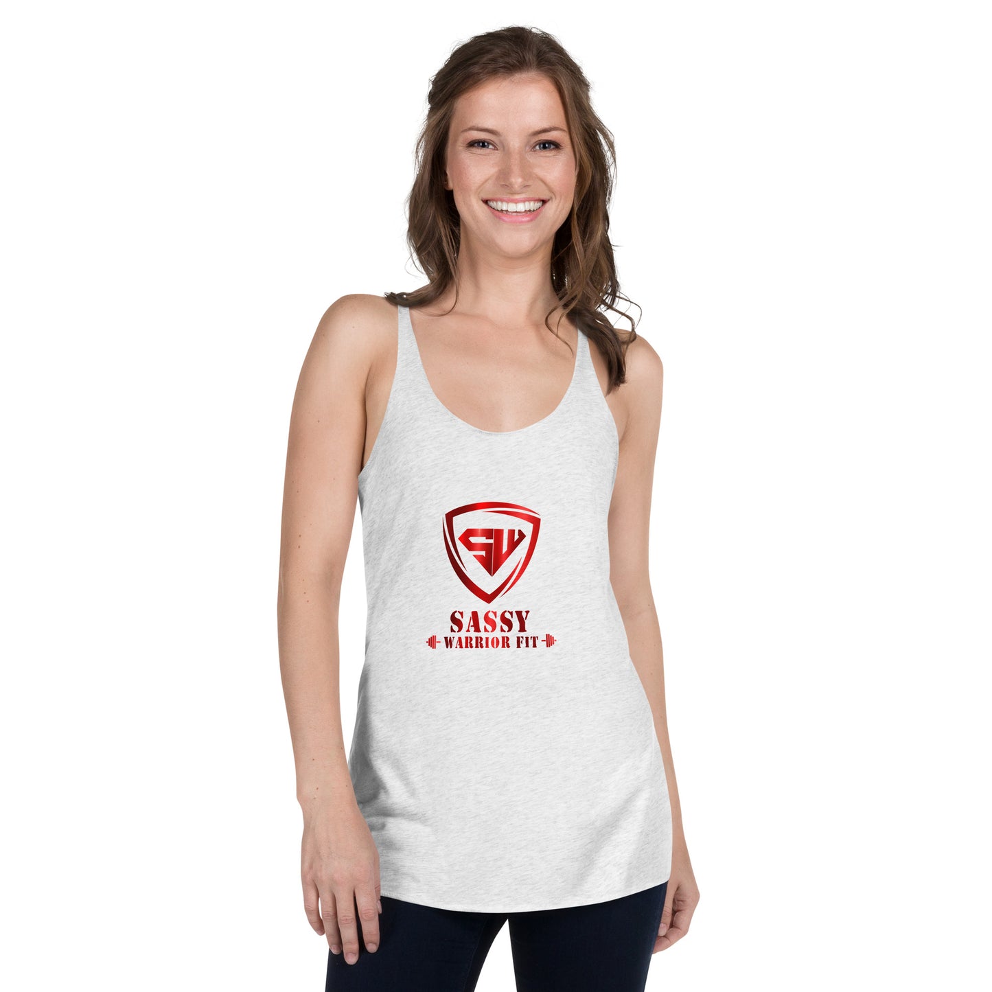 Women's Racerback Tank- Red-Conquer