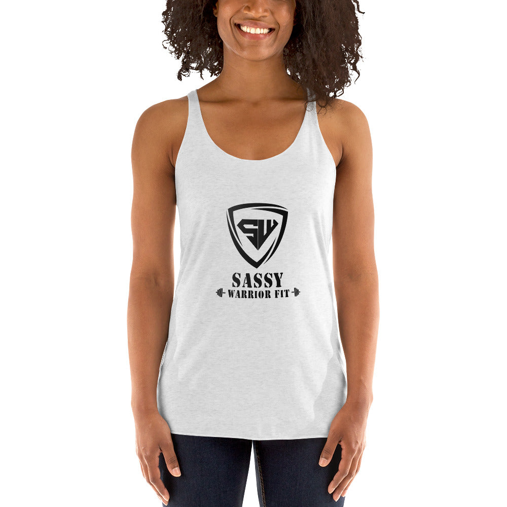 Women's Racerback Tank- Black- SWF
