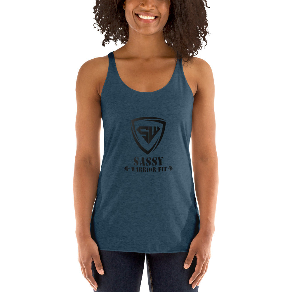 Women's Racerback Tank- Black- SWF