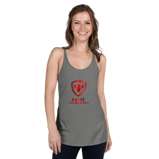 Women's Racerback Tank- Red-Conquer