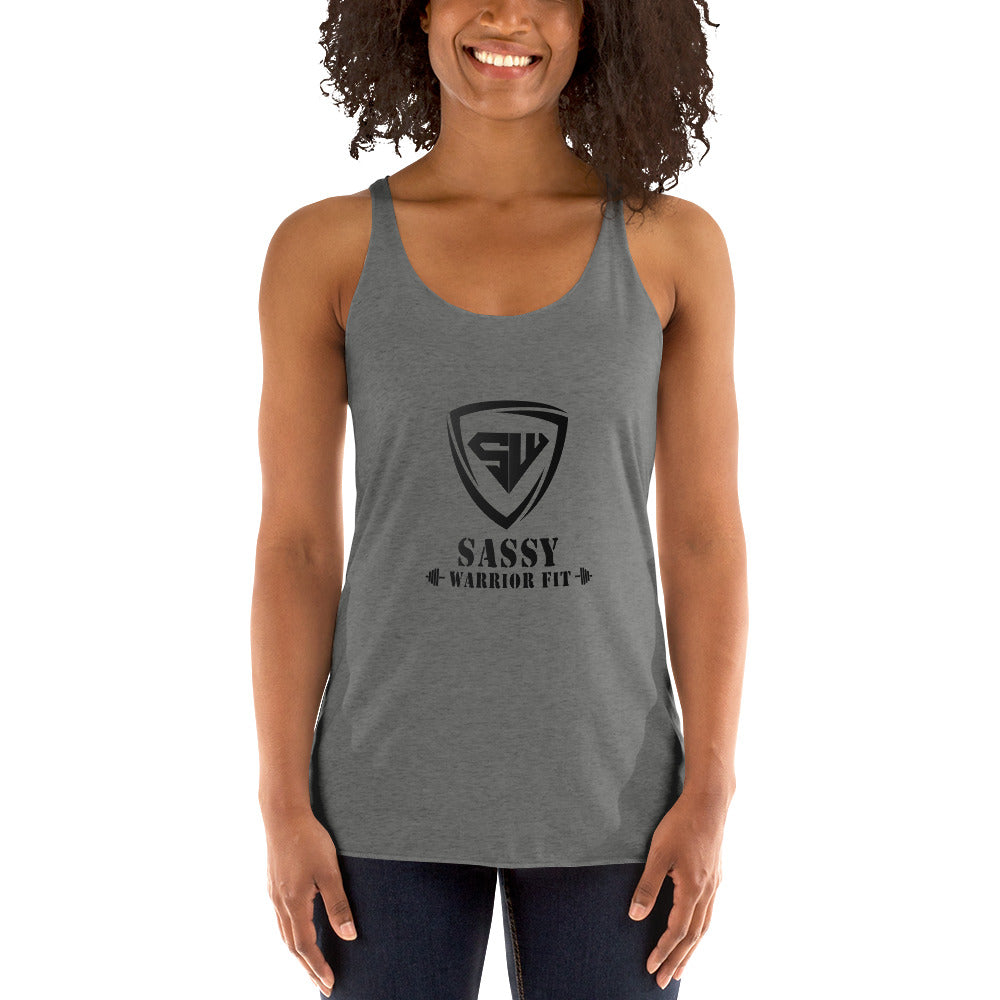Women's Racerback Tank- Black- SWF
