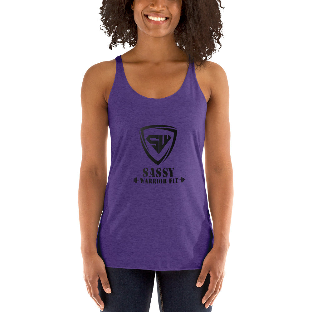 Women's Racerback Tank- Black- SWF