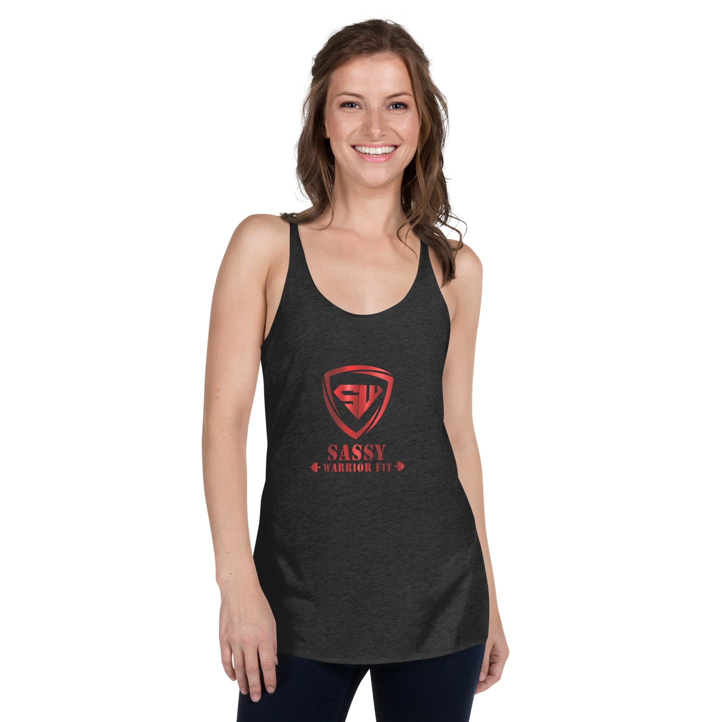 Women's Racerback Tank- Red-Conquer