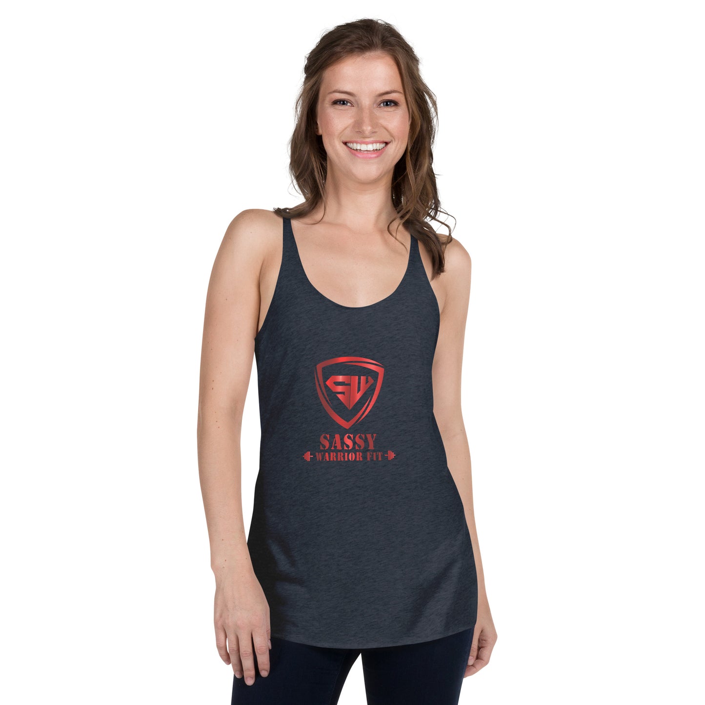 Women's Racerback Tank- Red-Conquer