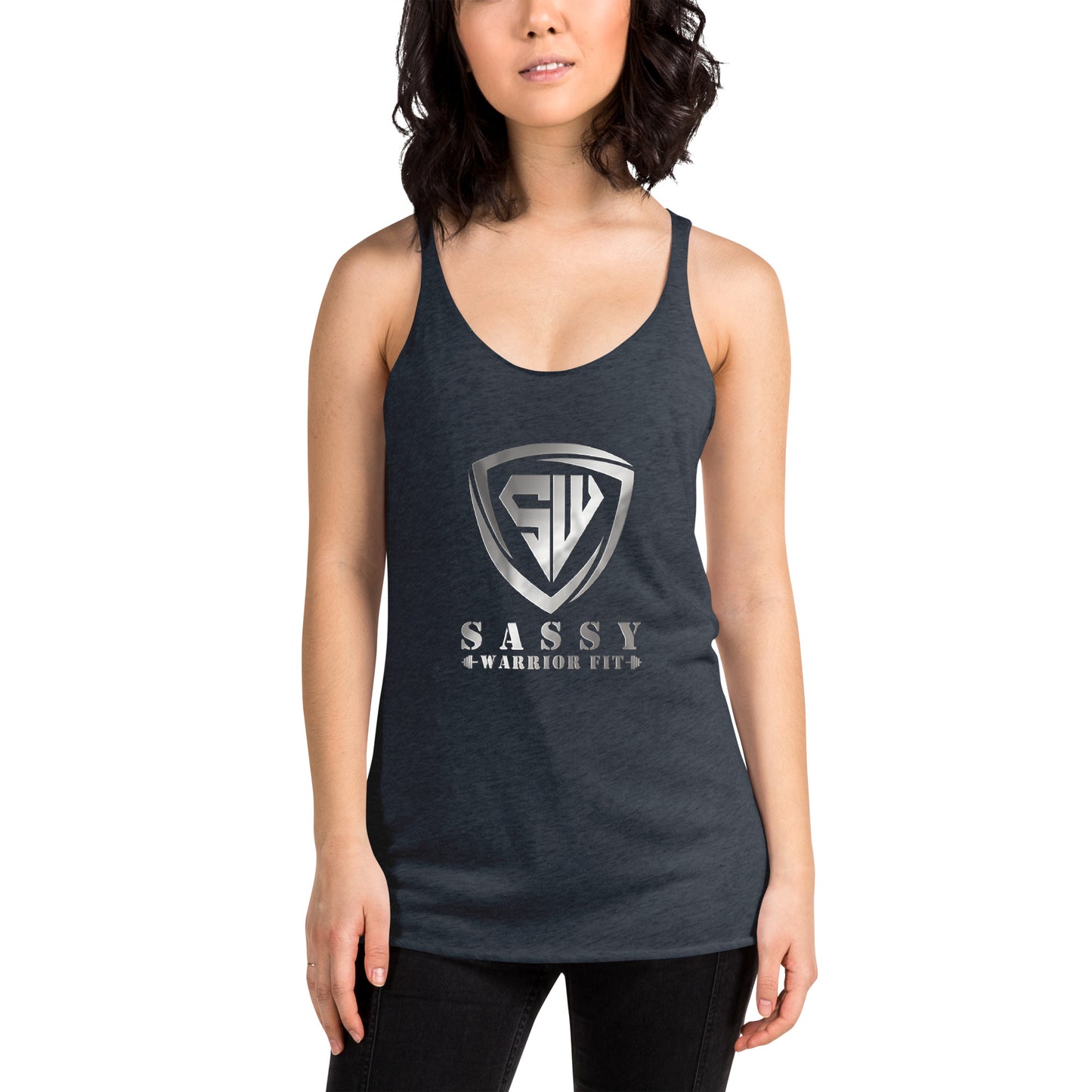 Women's Racerback Tank-Silver- Forged