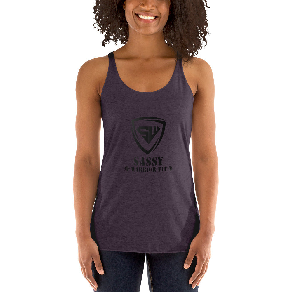 Women's Racerback Tank- Black- SWF