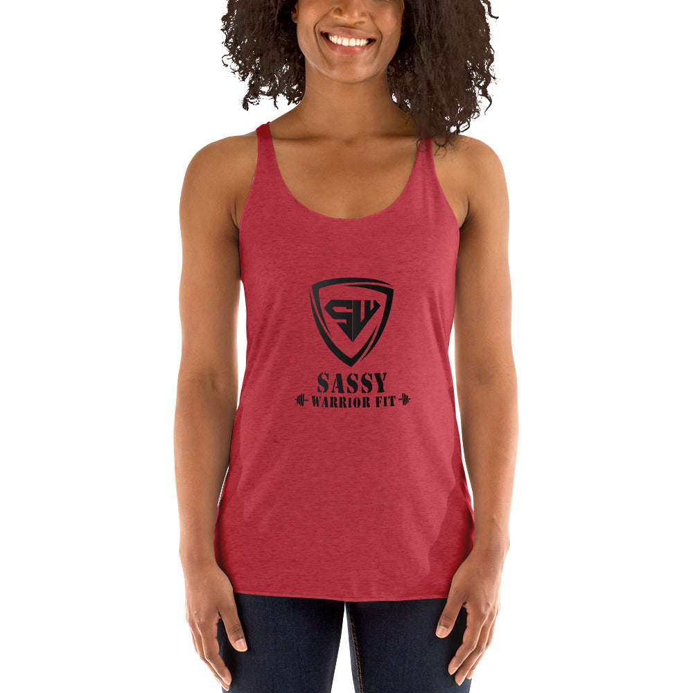 Women's Racerback Tank- Black- SWF