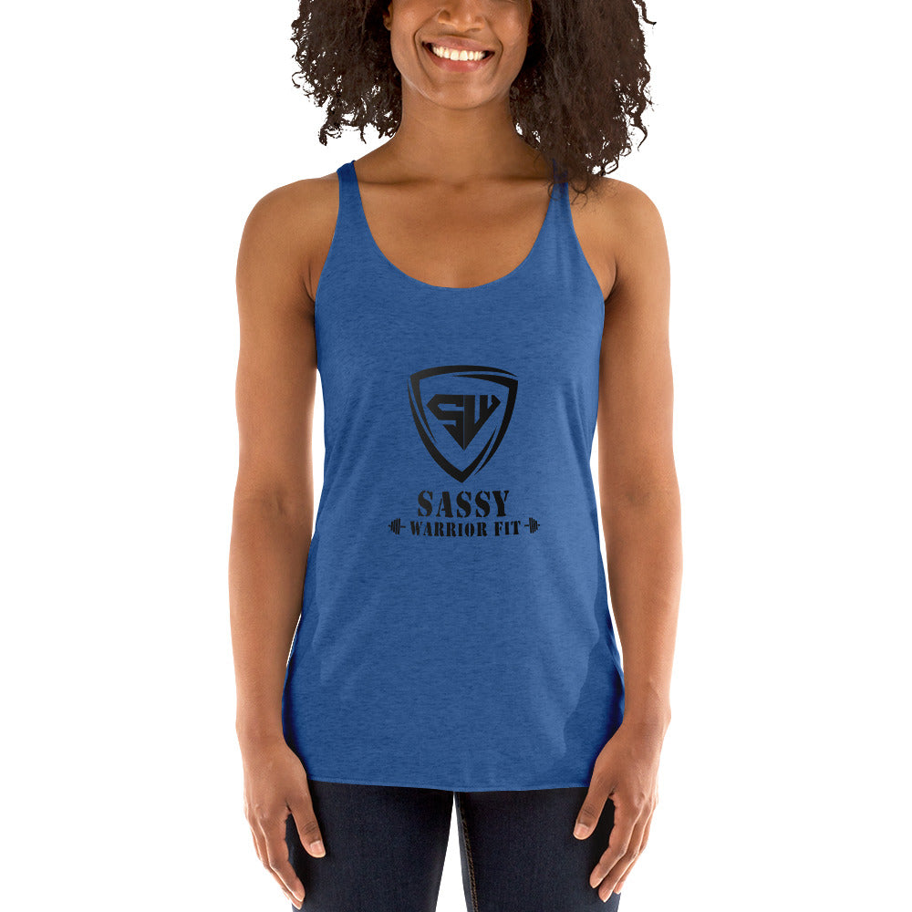 Women's Racerback Tank- Black- SWF