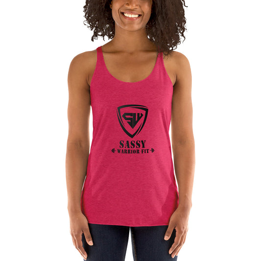 Women's Racerback Tank- Black- SWF