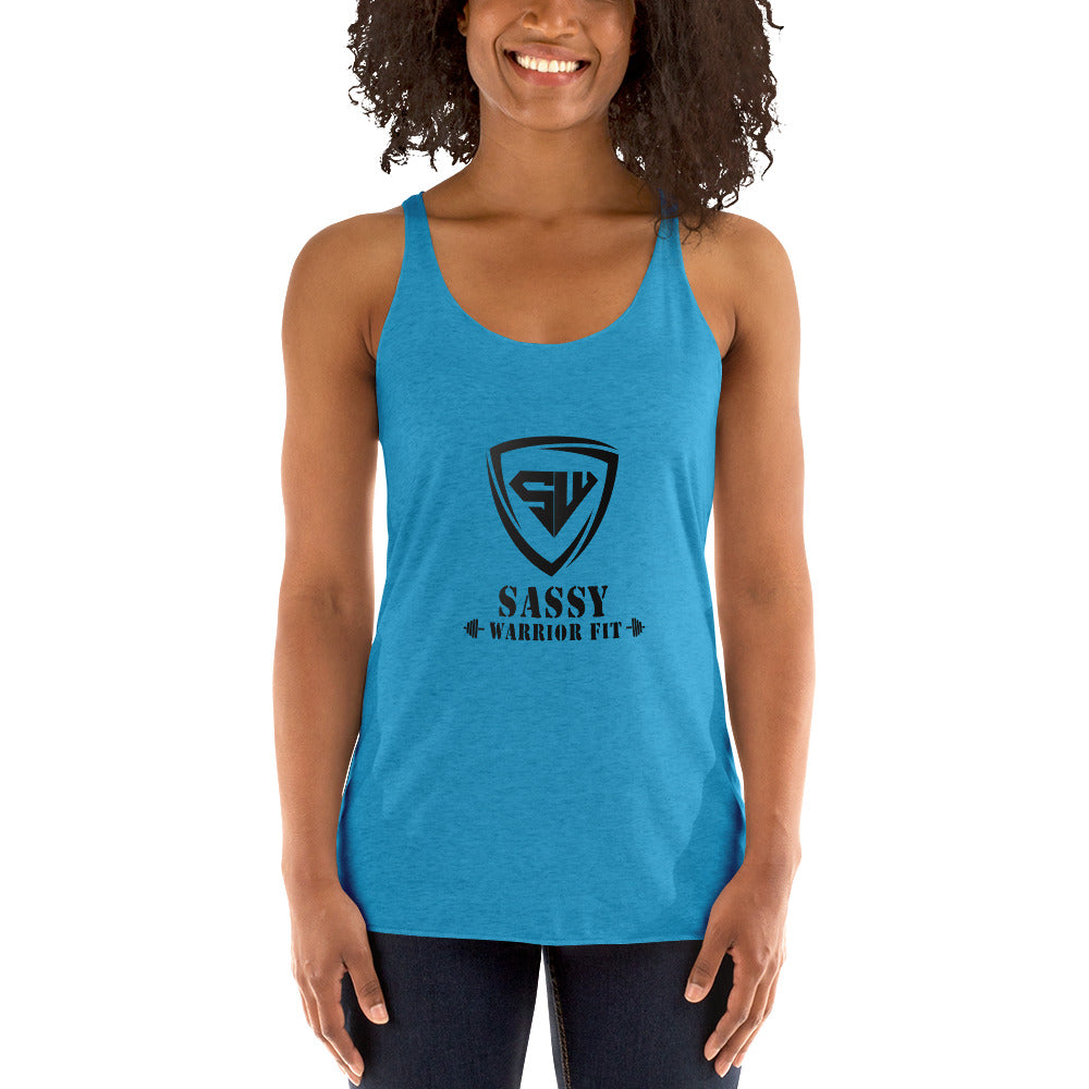 Women's Racerback Tank- Black- SWF